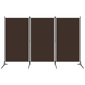 vidaXL Cloison de s&eacute;paration 3 panneaux Marron 260x180 cm