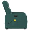 vidaXL Fauteuil inclinable de massage &eacute;lectrique vert fonc&eacute; tissu