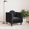 vidaXL Fauteuil avec coussin noir velours