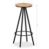 vidaXL Tabourets de bar lot de 2 bois massif de r&eacute;cup&eacute;ration
