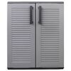 vidaXL Armoire de rangement de jardin Gris et noir 68x37x84 cm PP