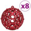 vidaXL Boules de No&euml;l 100 pcs rouge bordeaux 3 / 4 / 6 cm