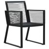 vidaXL Chaises de jardin lot de 2 Noir Rotin PVC