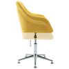 vidaXL Chaise pivotante à manger jaune tissu