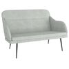 vidaXL Banc Gris clair 110x76x80 cm Velours
