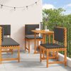 vidaXL Ensemble bistro de jardin 4 pcs Marron Bois d'Acacia Massif