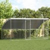 vidaXL Kennel pour Chiens 2 pcs Argent&eacute; 4 x 2 x 2 m Acier