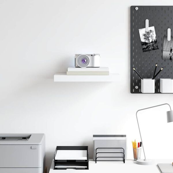 vidaXL &Eacute;tag&egrave;re murale flottante blanc 40x23x3,8 cm MDF