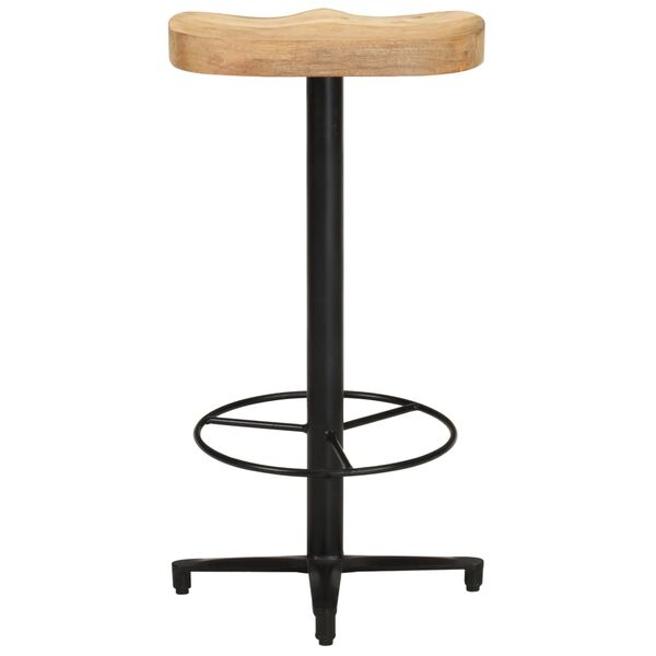 vidaXL Tabourets de bar lot de 2 76 cm bois de manguier massif