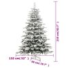 vidaXL Sapin de No&euml;l artificiel &agrave; charni&egrave;re 300LED neige floqu&eacute;e 210cm