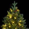 vidaXL Sapin de Noël artificiel articulé avec 300 LED 180 cm