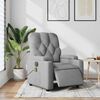 vidaXL Fauteuil inclinable de massage &eacute;lectrique gris clair tissu