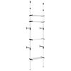 vidaXL Système de garde-robe télescopique avec étagères Aluminium