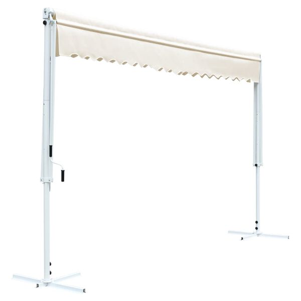 vidaXL Auvent sur pied 600 x 300 cm Cr&egrave;me