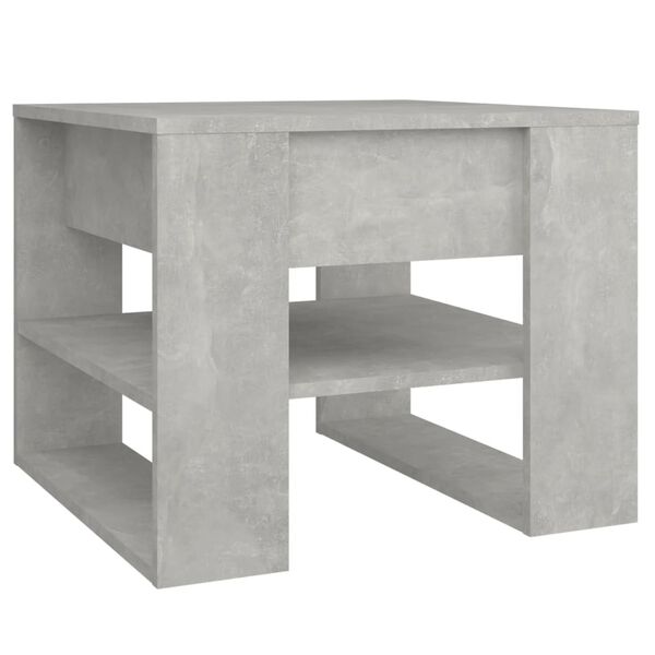 vidaXL Table basse gris b&eacute;ton 55,5x55x45 cm bois d'ing&eacute;nierie