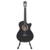 vidaXL Ensemble de guitare d&eacute;coup&eacute;e classique 12 pcs 6 cordes Noir 38"