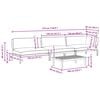 vidaXL Ensemble de Canap&eacute;s Uni 4 pcs Anthracite Bois d'Acacia Massif