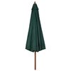 vidaXL Parasol d'ext&eacute;rieur avec m&acirc;t en bois 330 cm Vert