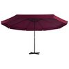 vidaXL Parasol d'extérieur avec mât en aluminium 500 cm rouge bordeaux