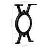 vidaXL Pied de banc 2 pcs Cadre en O Fonte