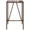 vidaXL Table de bar d&rsquo;ext&eacute;rieur marron 70x70x110 cm r&eacute;sine tress&eacute;e