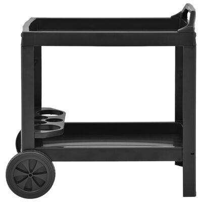 vidaXL Chariot à boissons Anthracite 69x53x72 cm Plastique