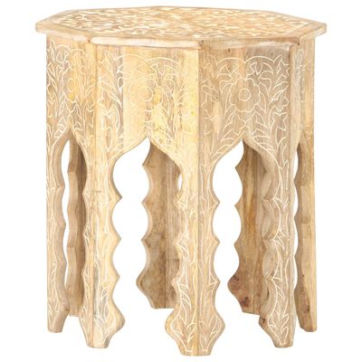 vidaXL Table d'appoint Ø48 cm Bois de manguier massif