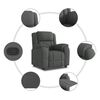 vidaXL Fauteuil inclinable Gris foncé Tissu