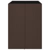 vidaXL Table de bar et dessus en verre marron 105x80x110 cm poly rotin