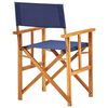 vidaXL Chaise de metteur en scène bois massif d'acacia bleu