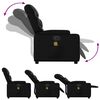 vidaXL Fauteuil inclinable de massage électrique noir similicuir