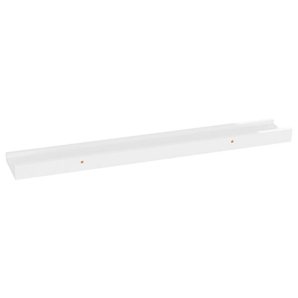 vidaXL &Eacute;tag&egrave;res murales 2 pcs Blanc brillant 60x9x3 cm