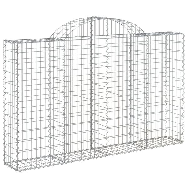 vidaXL Paniers &agrave; gabions arqu&eacute;s 3 pcs 200x30x120/140 cm Fer galvanis&eacute;