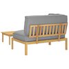 vidaXL Ensemble de Canap&eacute;s Uni 2 pcs Gris Bois d'Acacia Massif