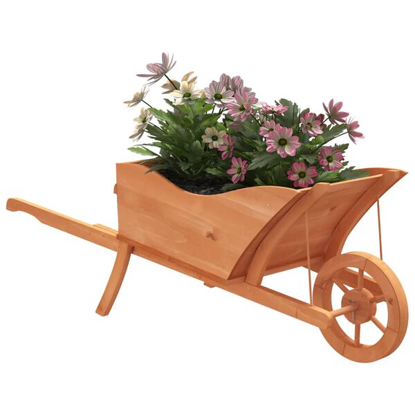 vidaXL Jardini&egrave;re brouette 128x45,5x43 cm bois de sapin massif