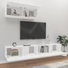 vidaXL Ensemble de meubles TV 3 pcs Blanc Bois d'ingénierie