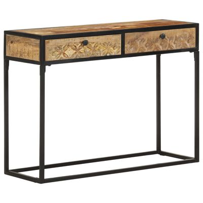 vidaXL Table console 100x35x75 cm Bois de manguier massif