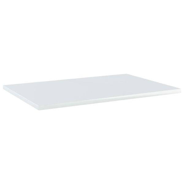 vidaXL Panneaux biblioth&egrave;que 8pcs Blanc brillant 60x40x1,5cm Agglom&eacute;r&eacute;