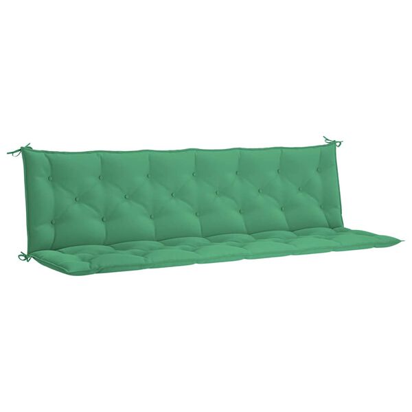vidaXL Coussin de banc de jardin vert 200x(50+50)x7 cm tissu oxford