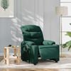 vidaXL Fauteuil inclinable de massage &eacute;lectrique vert fonc&eacute; tissu