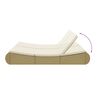 vidaXL Chaise longue d'ext&eacute;rieur R&eacute;sine tress&eacute;e Beige