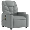 vidaXL Fauteuil inclinable de massage &eacute;lectrique gris clair tissu