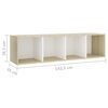 vidaXL Ensemble de meubles TV 4 pcs Blanc ch&ecirc;ne sonoma Bois ing&eacute;nierie