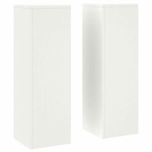 vidaXL Support de Plante 2 pcs Blanc 24 x 24 x 75 cm Acier
