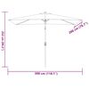 vidaXL Parasol d'extérieur avec mât en métal 300x200 cm Noir