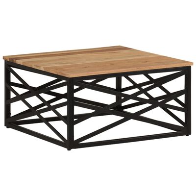 vidaXL Table basse 68x68x35 cm Bois d'acacia massif