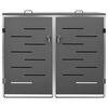 vidaXL Abri pour deux poubelles 138x77,5x112,5 cm Inox