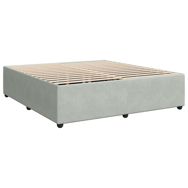 vidaXL Cadre de lit sans matelas gris clair California velours