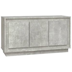 vidaXL Buffet gris béton 102x35x55 cm bois d'ingénierie