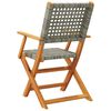 vidaXL Chaises de jardin lot de 2 gris bois massif d'acacia et rotin